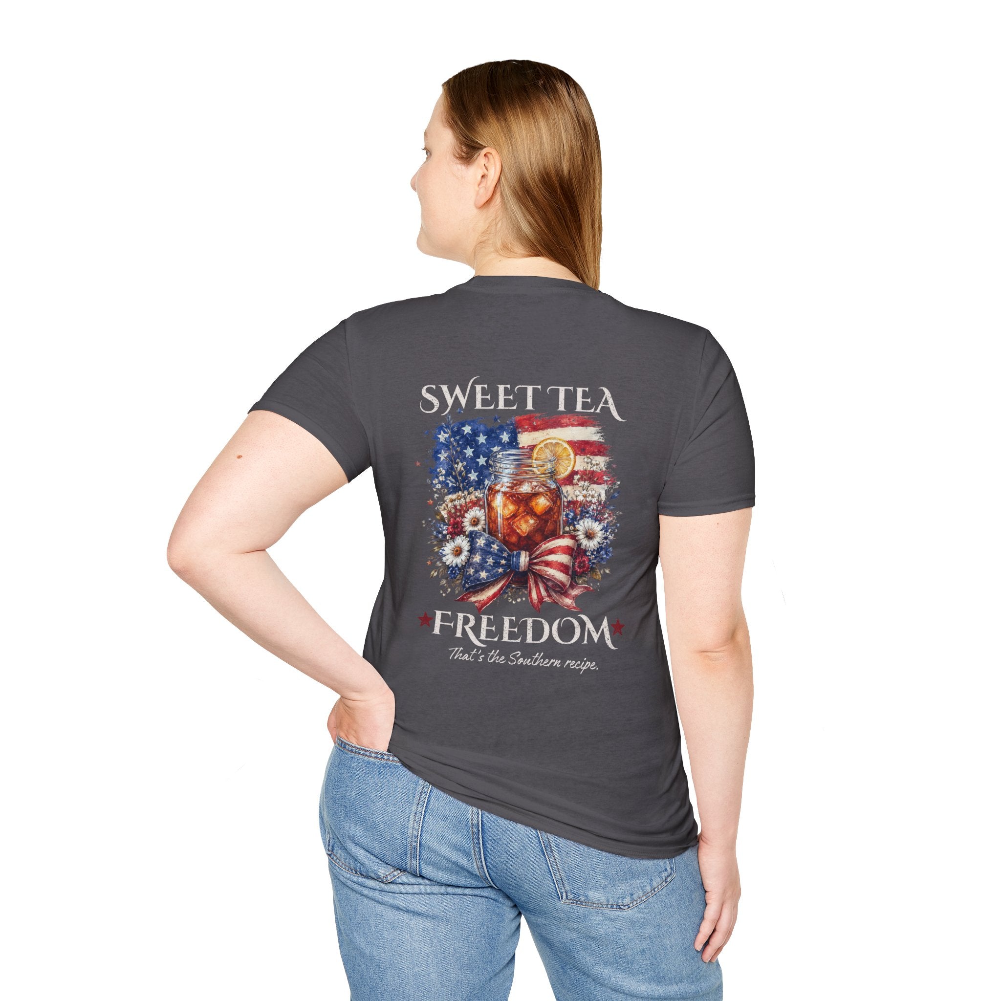Sweet Tea & Freedom – Patriotic Southern Tee