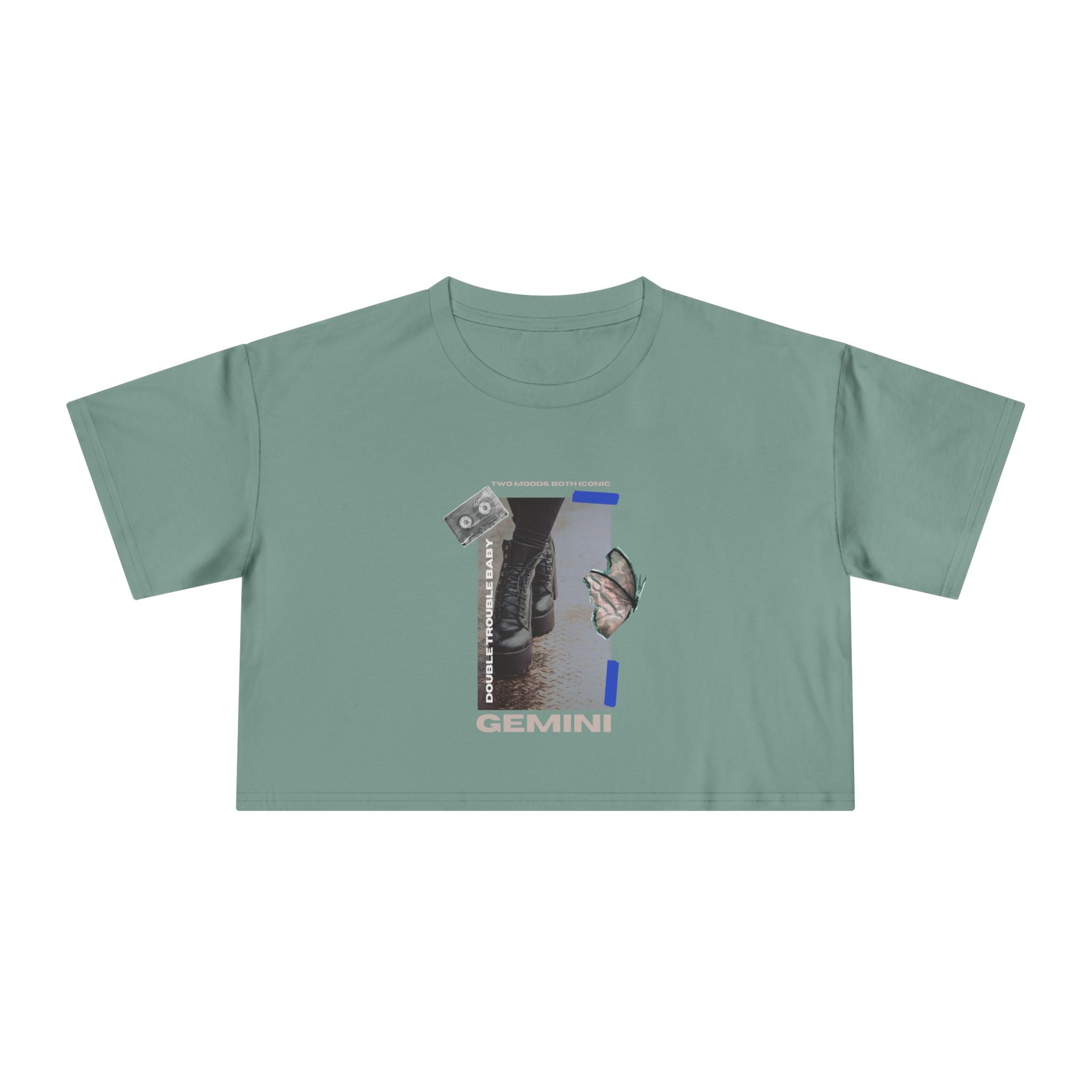 Double the Trouble Gemini Crop Tee