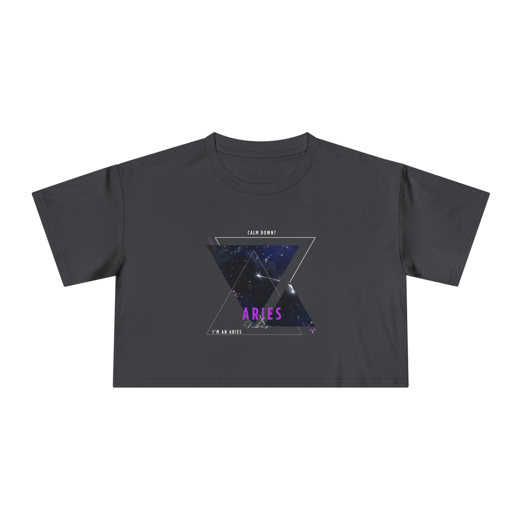 ♈ Calm Down? I'm an Aries - Women's Crop Tee