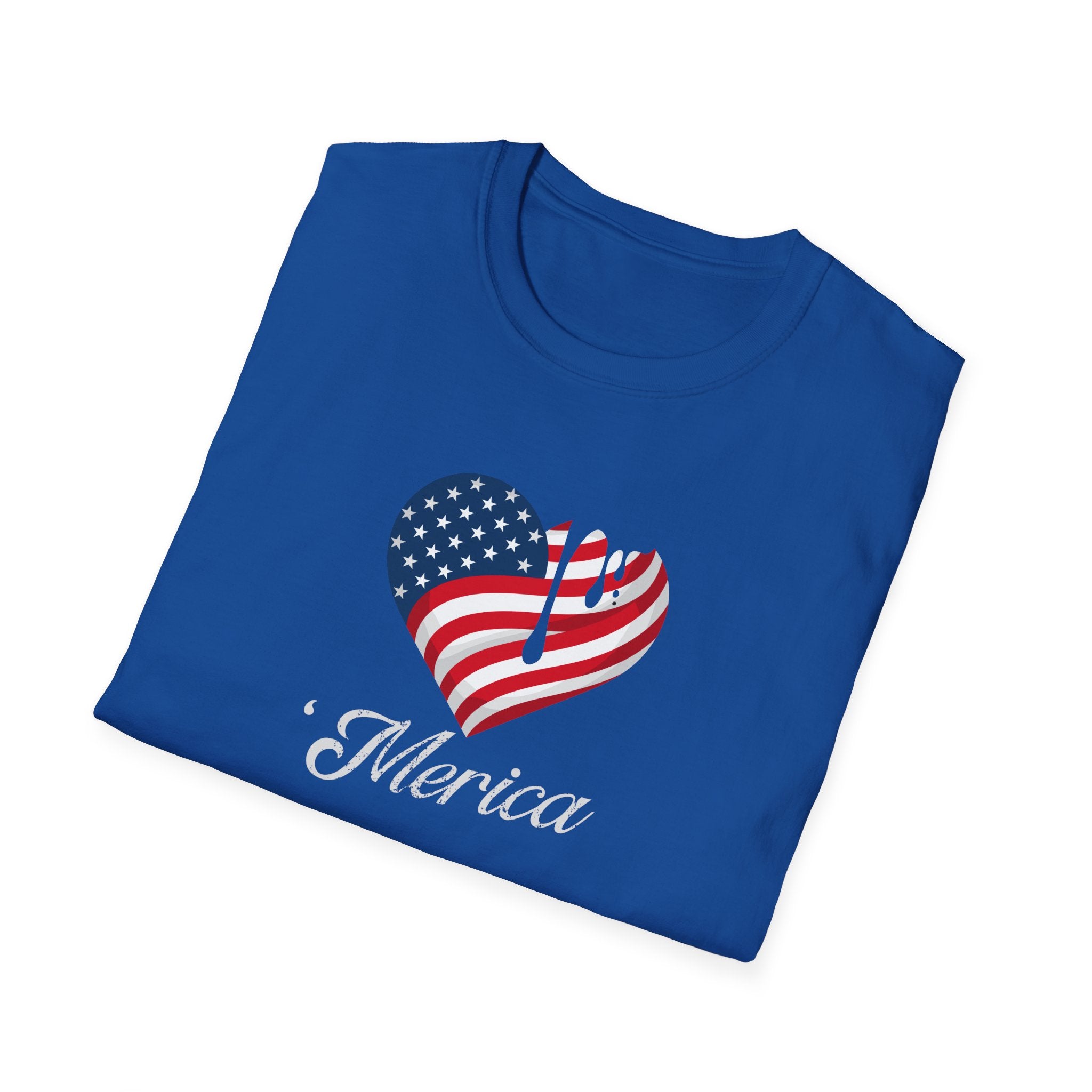 'Merica Drip Heart Patriotic Tee | USa Flag Graphic Shirt