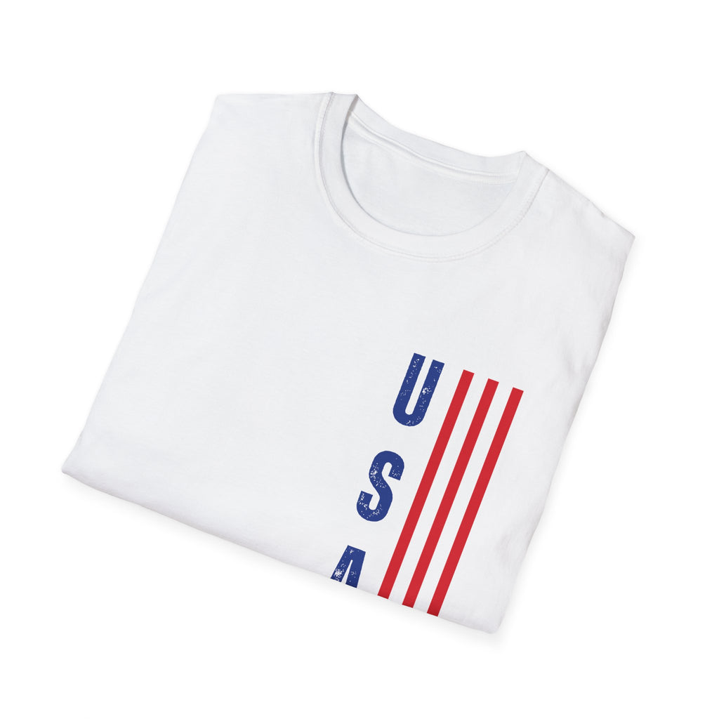 USA Vertical Stripe Tee | Gildan Softstyle® 64000