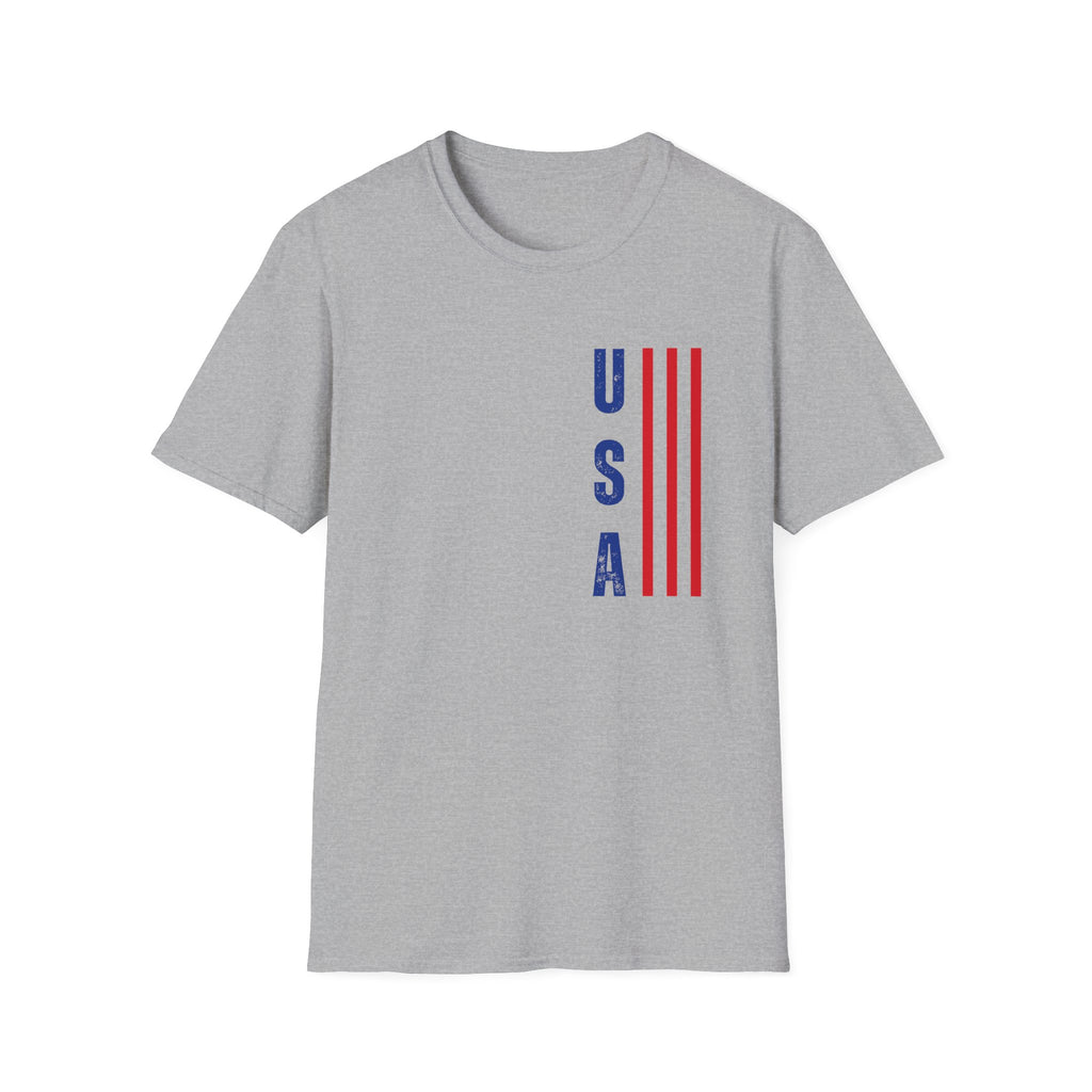 USA Vertical Stripe Tee | Gildan Softstyle® 64000