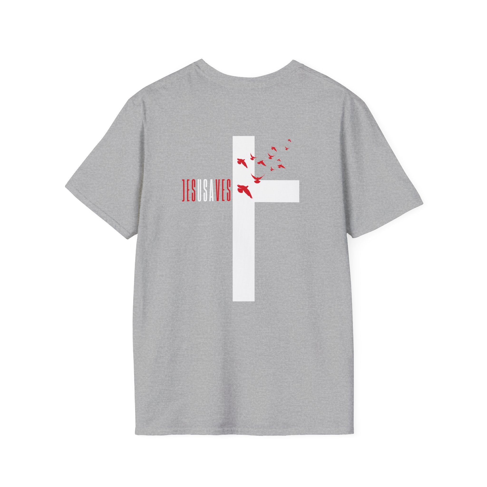 Jesus Saves Cross & Birds Tee | Gildan Softstyle® 64000