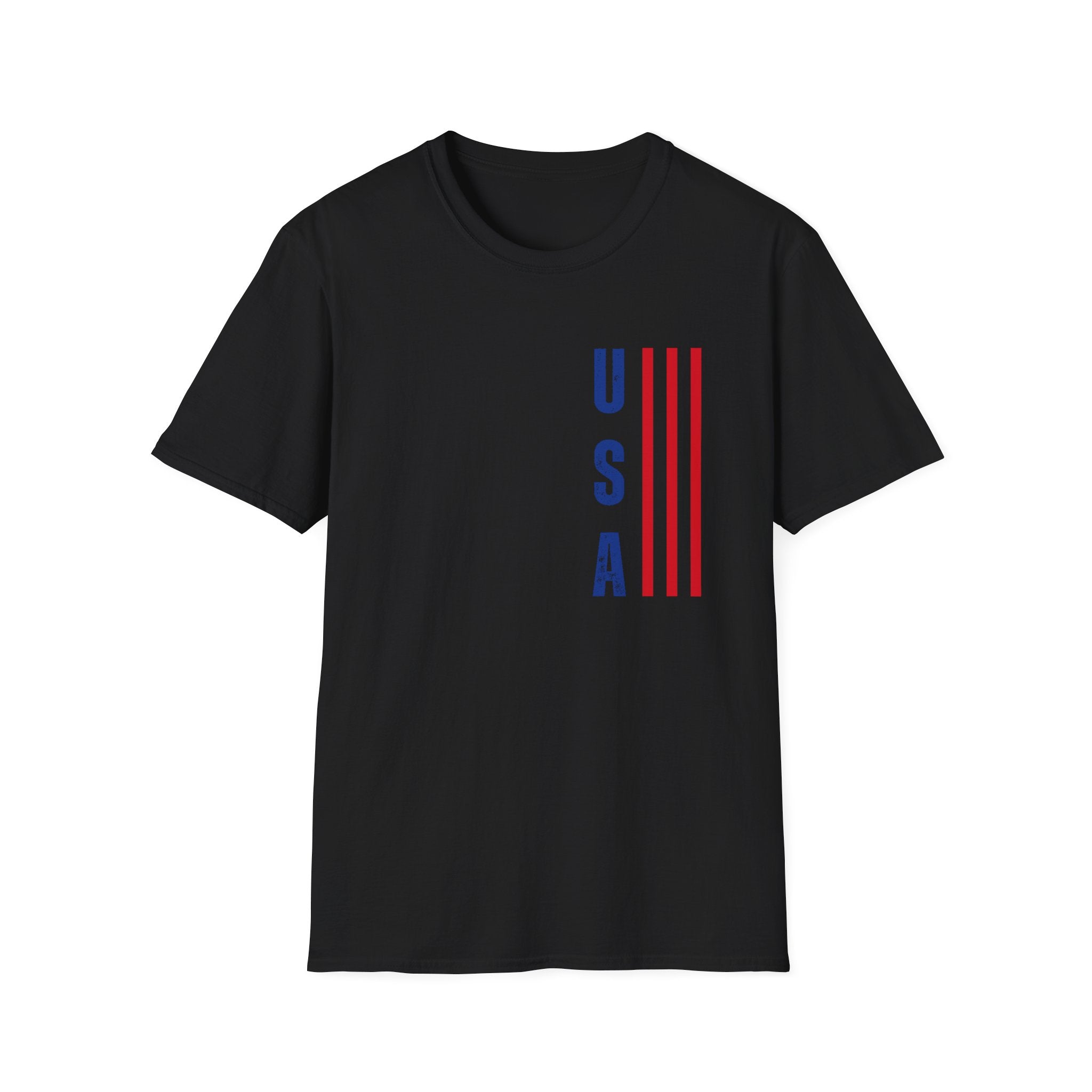 USA Vertical Stripe Tee | Gildan Softstyle® 64000