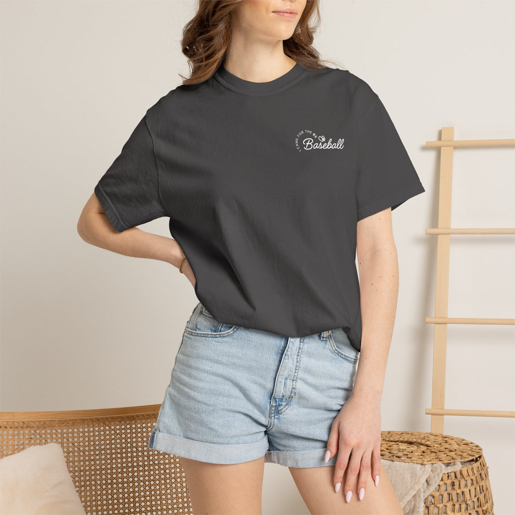 I Came For The BS - Baseball Comfort Colors Tee