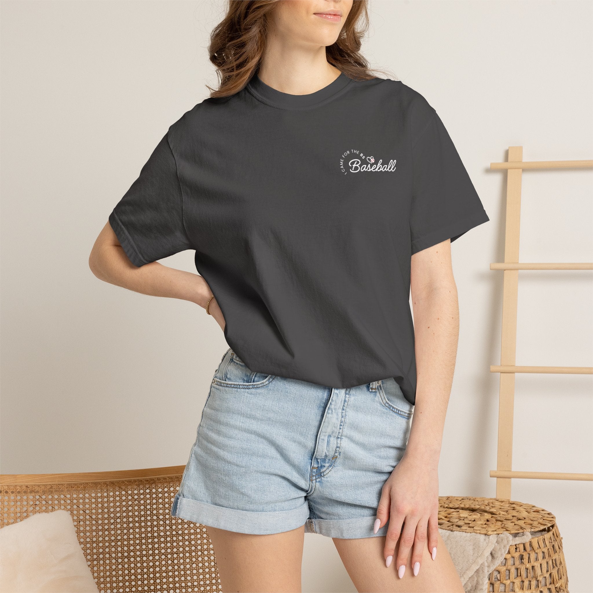 I Came For The BS - Baseball Comfort Colors Tee