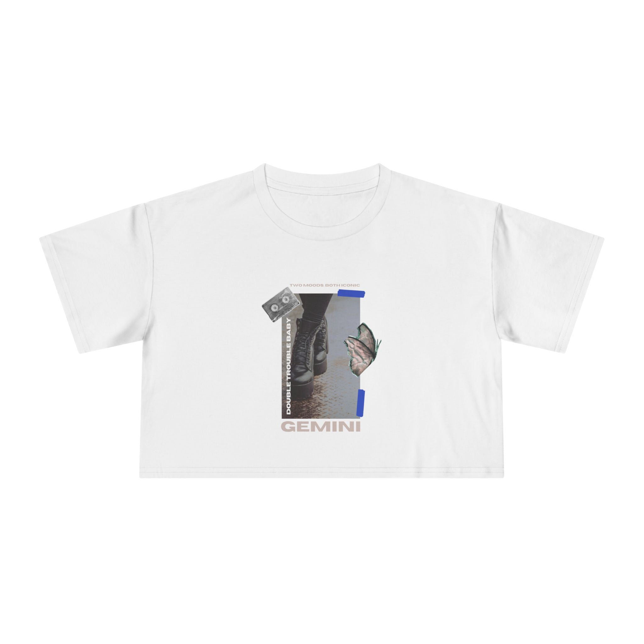 Double the Trouble Gemini Crop Tee