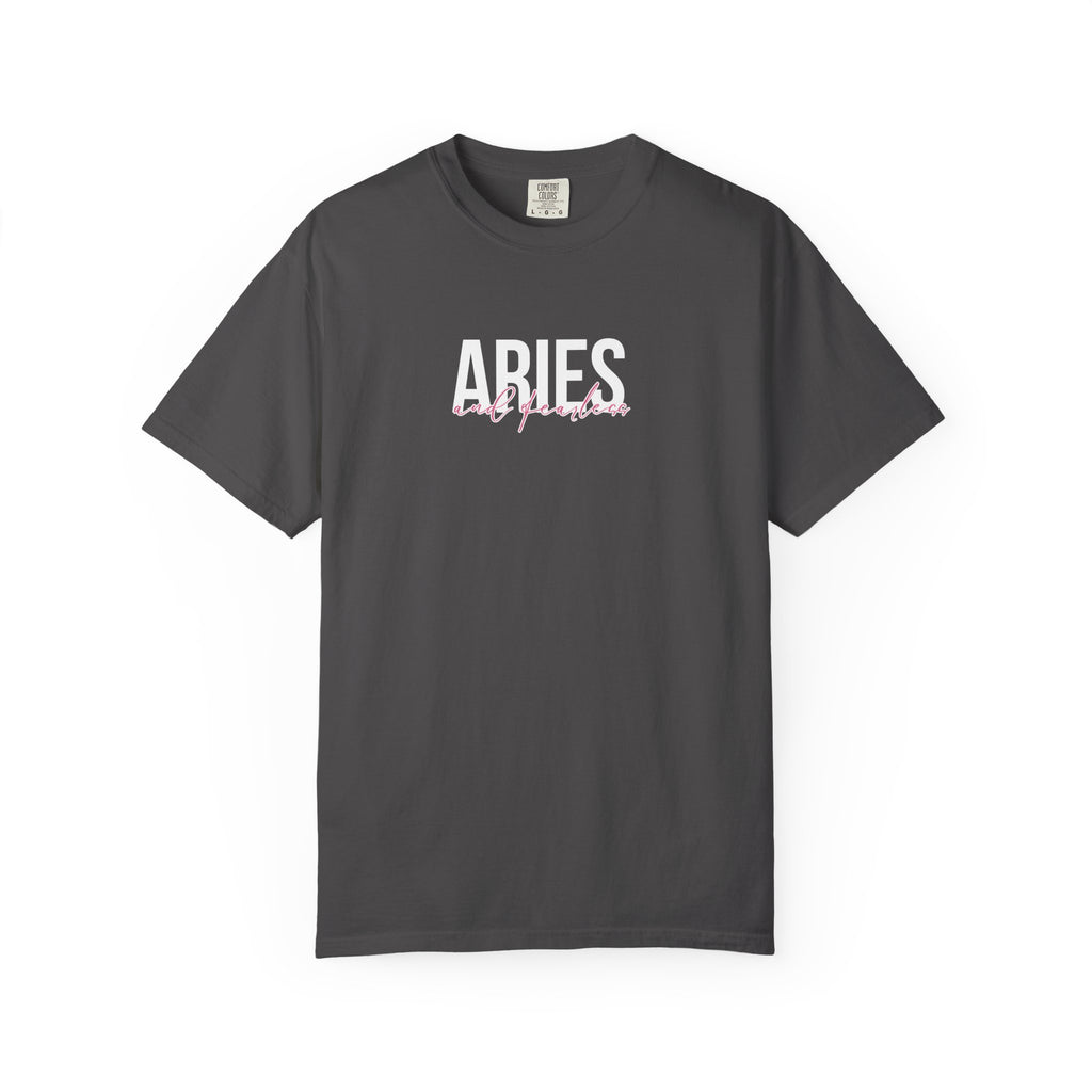 ♈ Aries and Fearless — Comfort Colors Tee