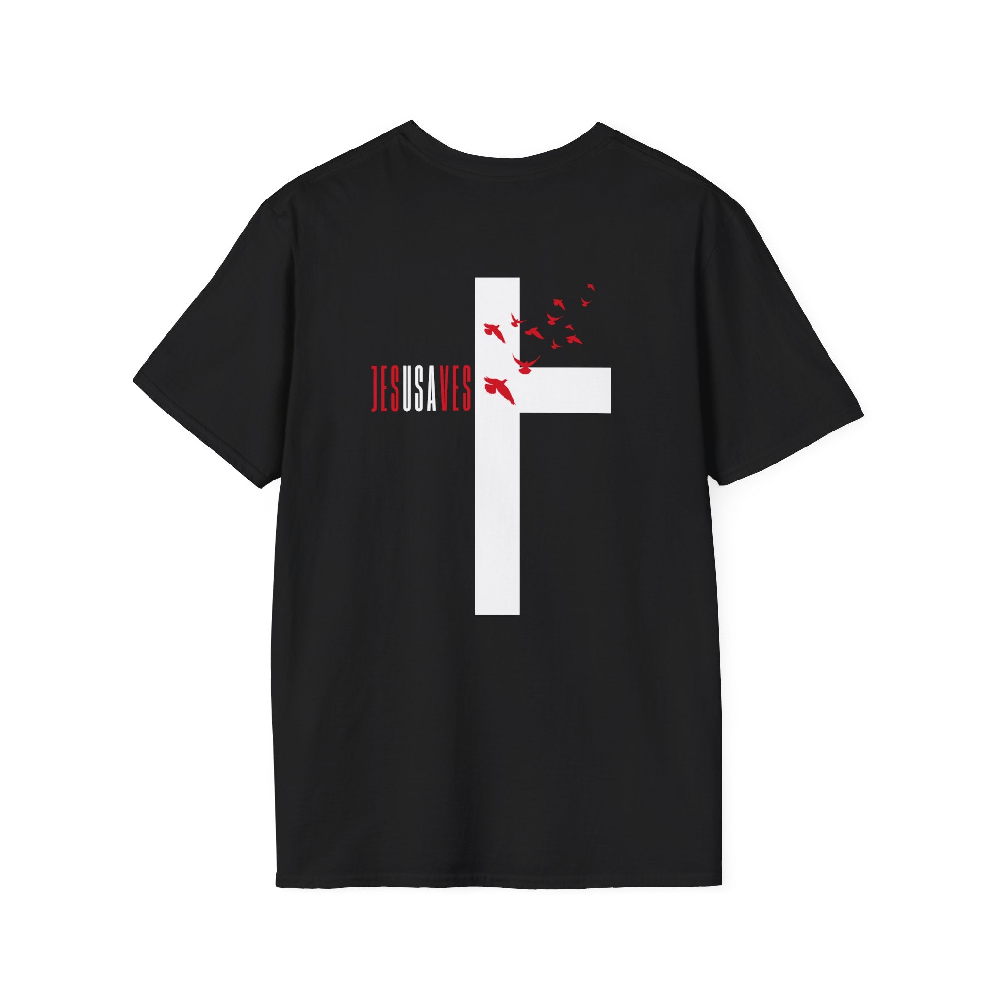Jesus Saves Cross & Birds Tee | Gildan Softstyle® 64000