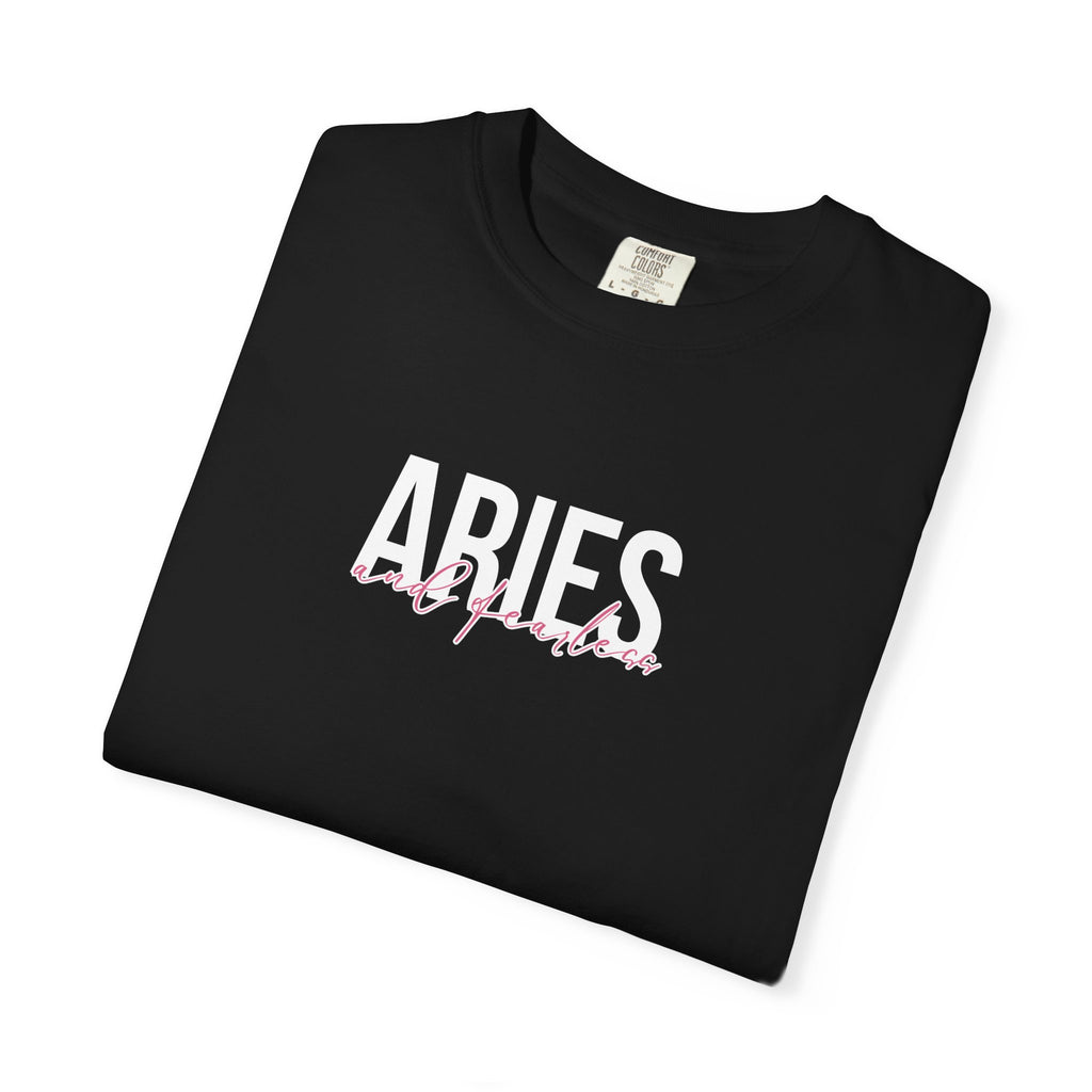 ♈ Aries and Fearless — Comfort Colors Tee