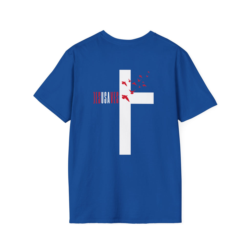 Jesus Saves Cross & Birds Tee | Gildan Softstyle® 64000