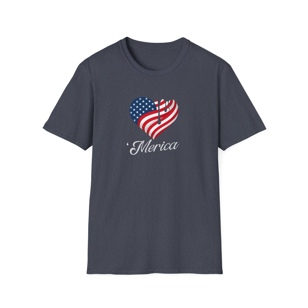 'Merica Drip Heart Patriotic Tee | USa Flag Graphic Shirt