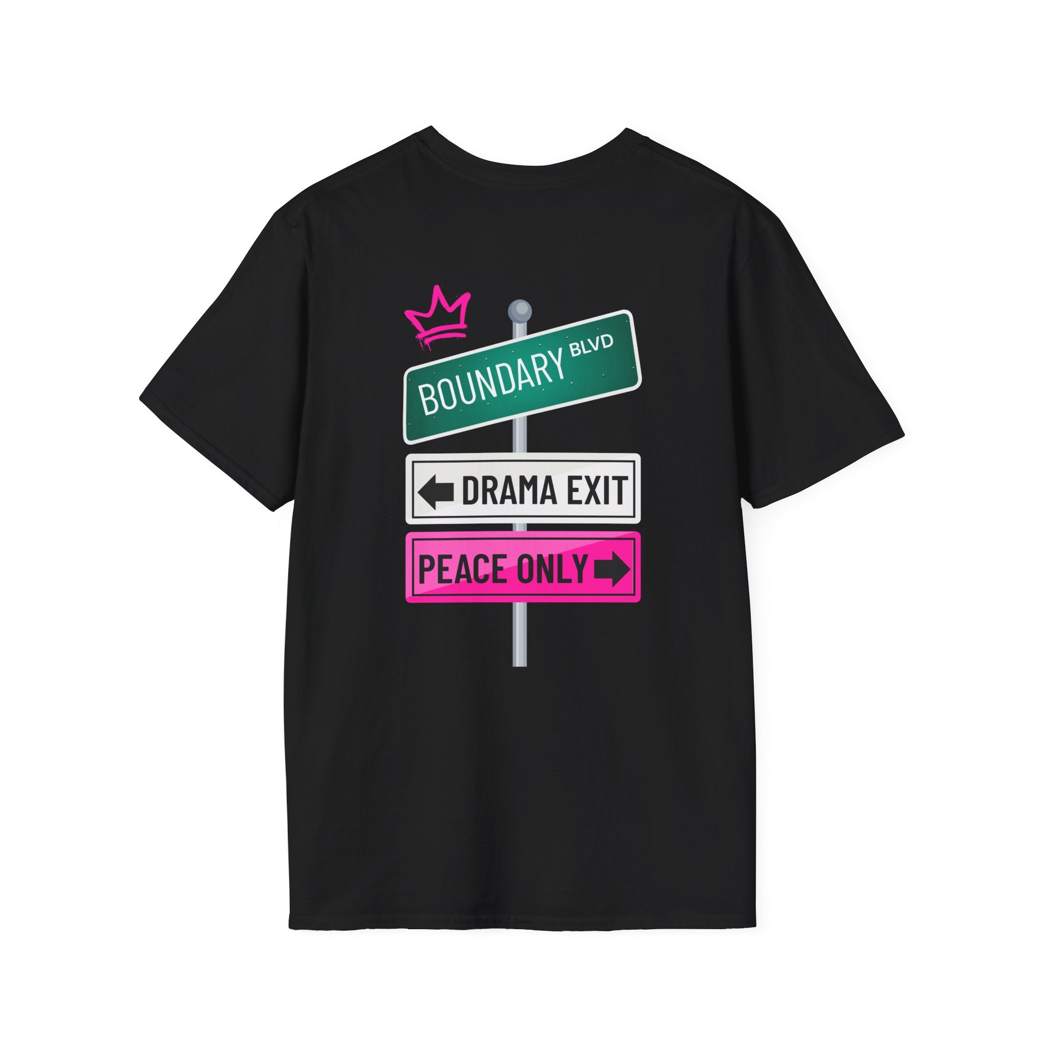 Boundary Blvd Tee – Drama Exit, Peace Only