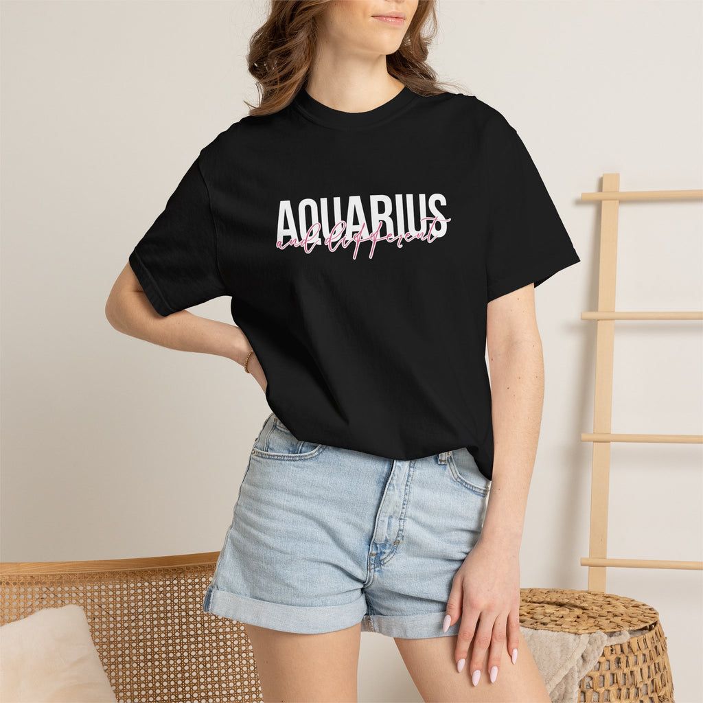 ♒ Aquarius and Different — Comfort Colors Tee