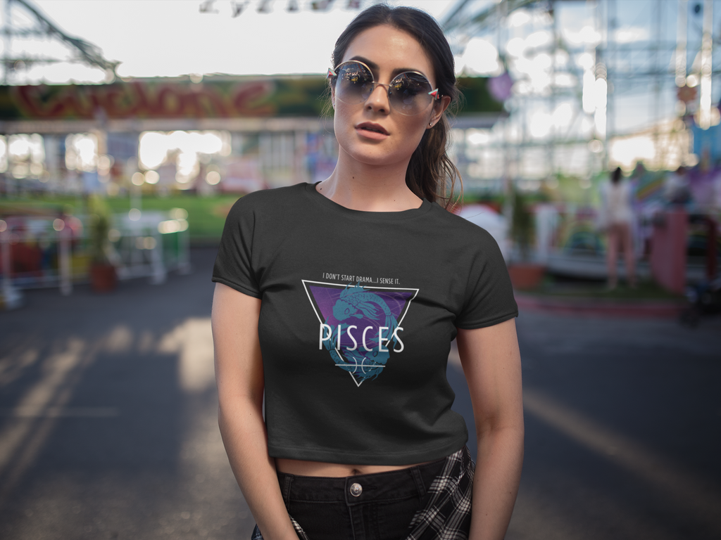 ♓ Pisces “I Sense Drama” Crop Top