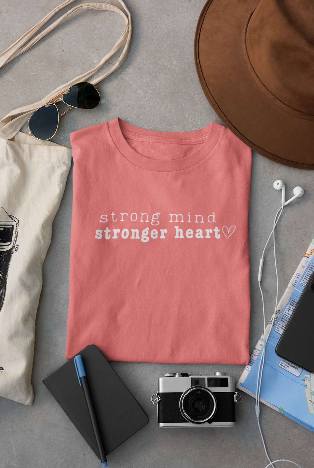 Strong Mind, Stronger Heart Inspirational Tee