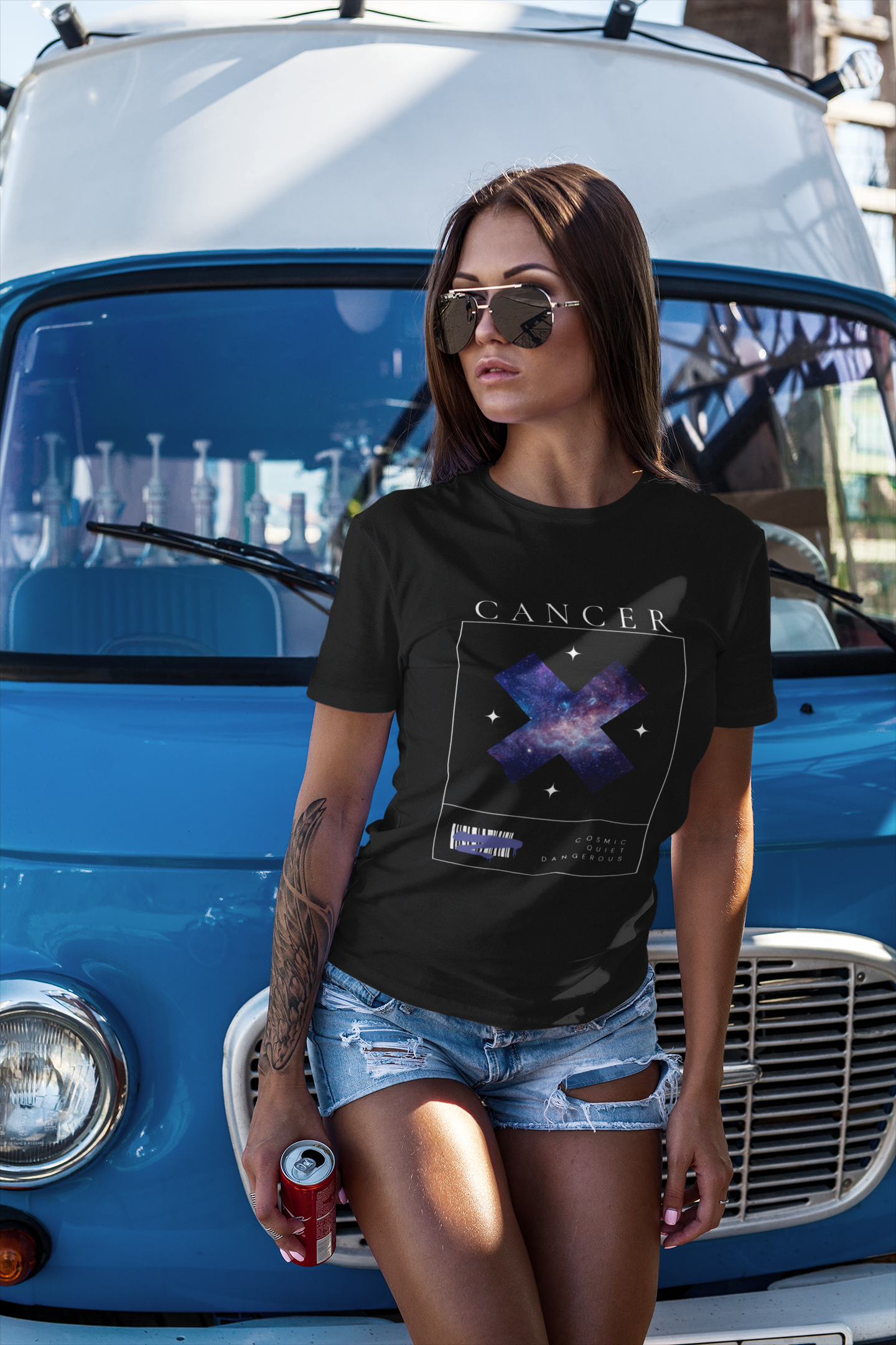 Cancer Cosmic Tee - Quiet but Dangerous