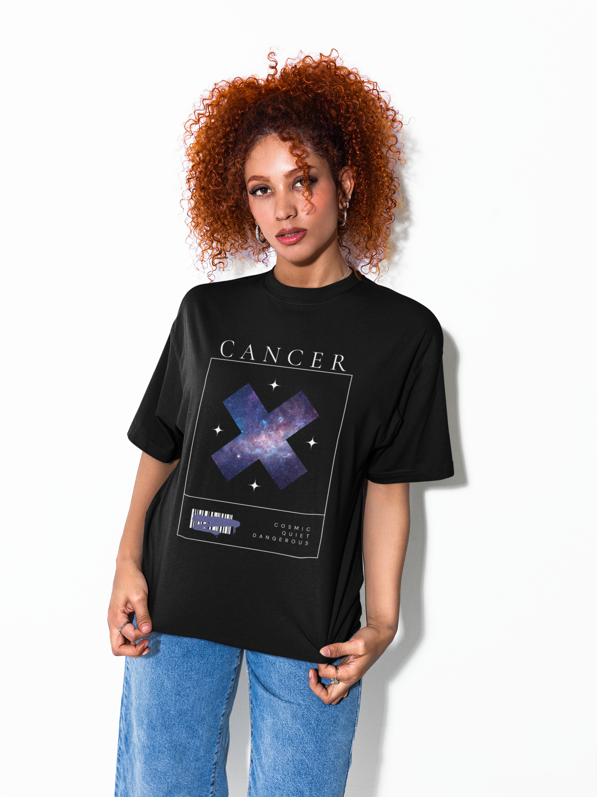Cancer Cosmic Tee - Quiet but Dangerous