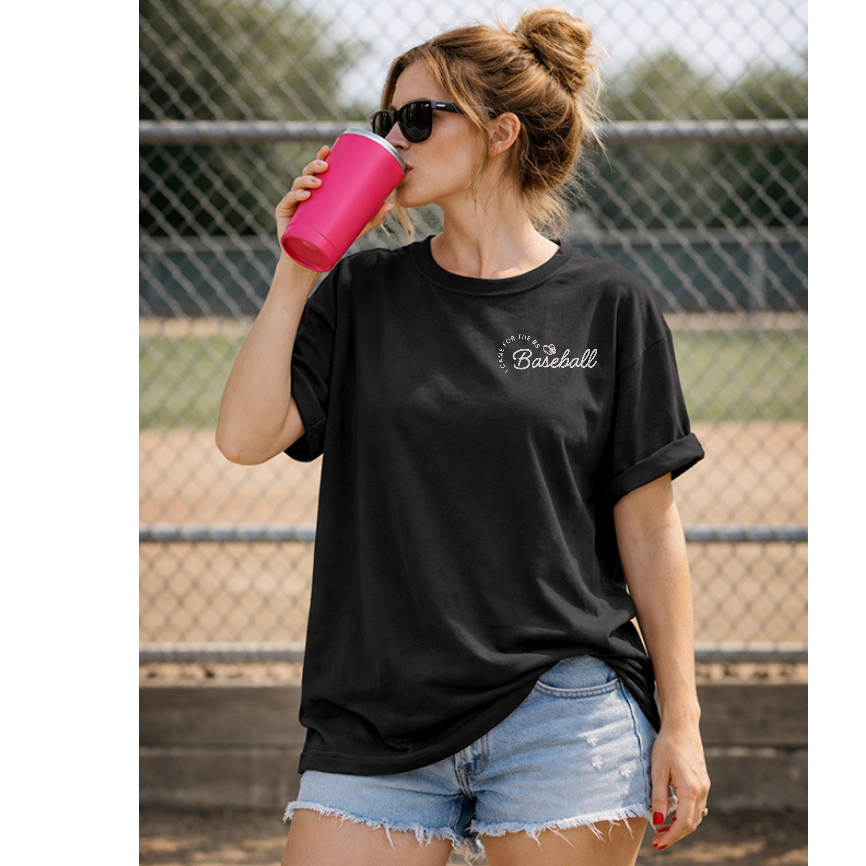 I Came For The BS - Baseball Comfort Colors Tee