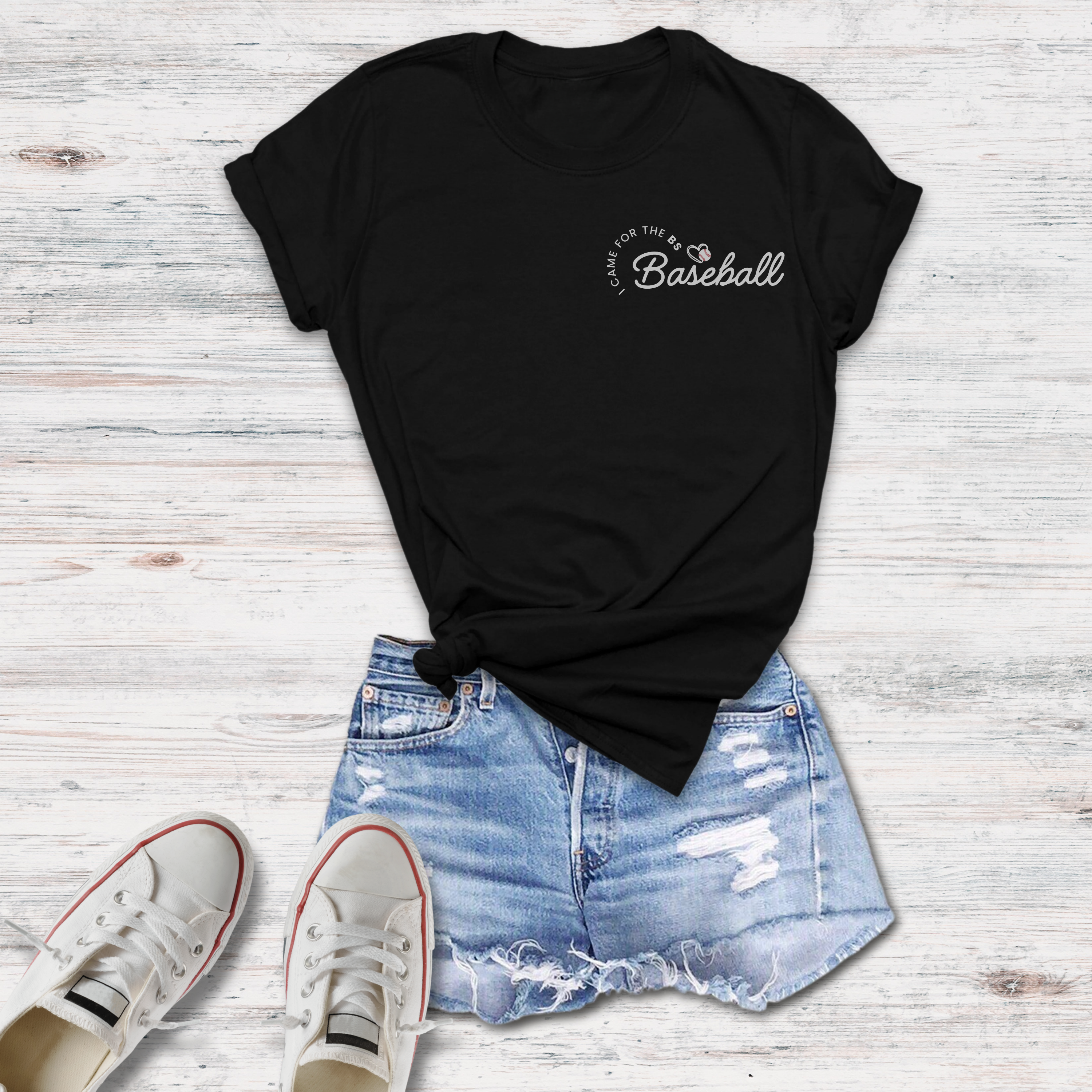 I Came For The BS - Baseball Comfort Colors Tee
