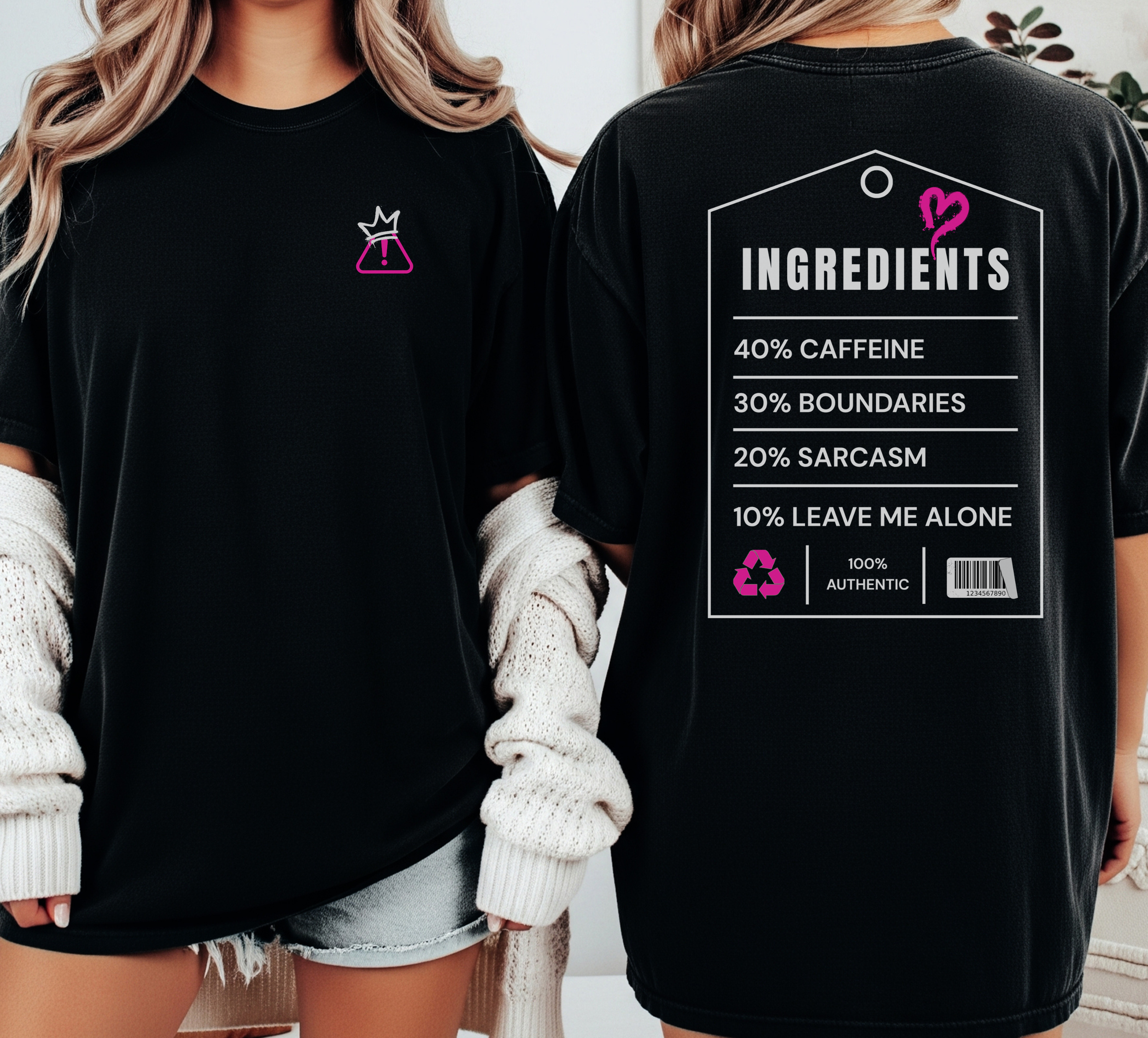 Ingredients: 40% Caffeine – Black Softstyle Tee