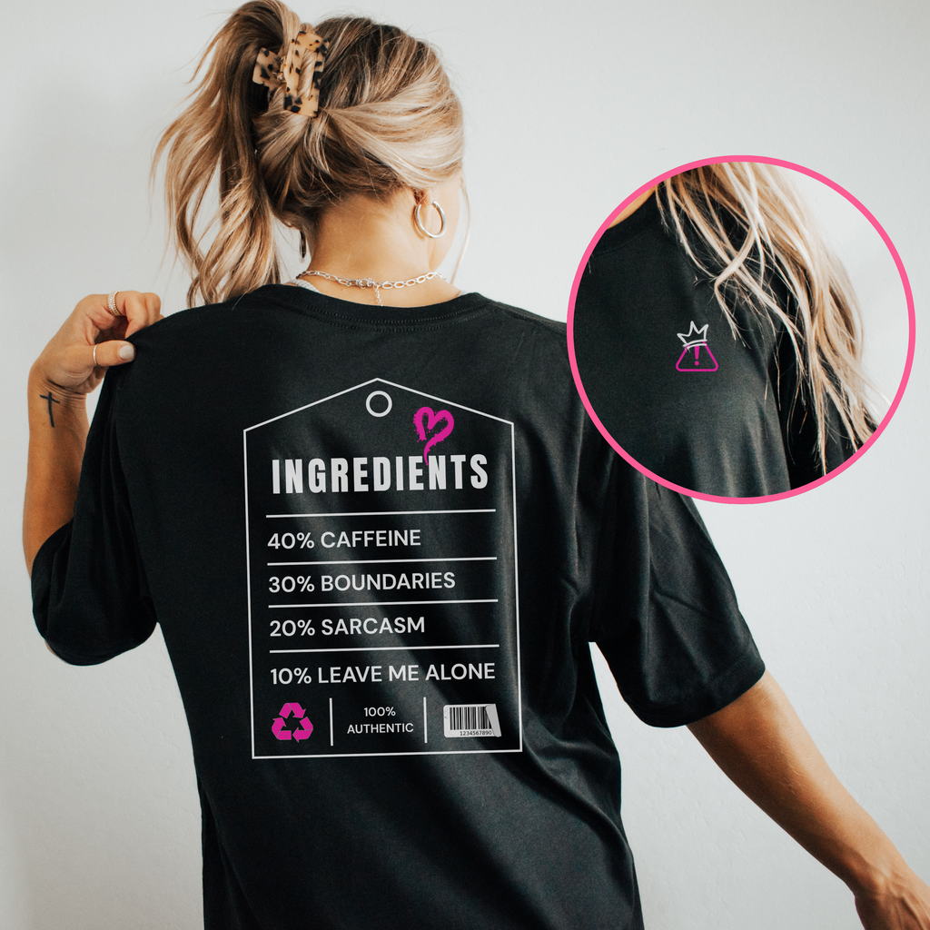 Ingredients: 40% Caffeine – Black Softstyle Tee