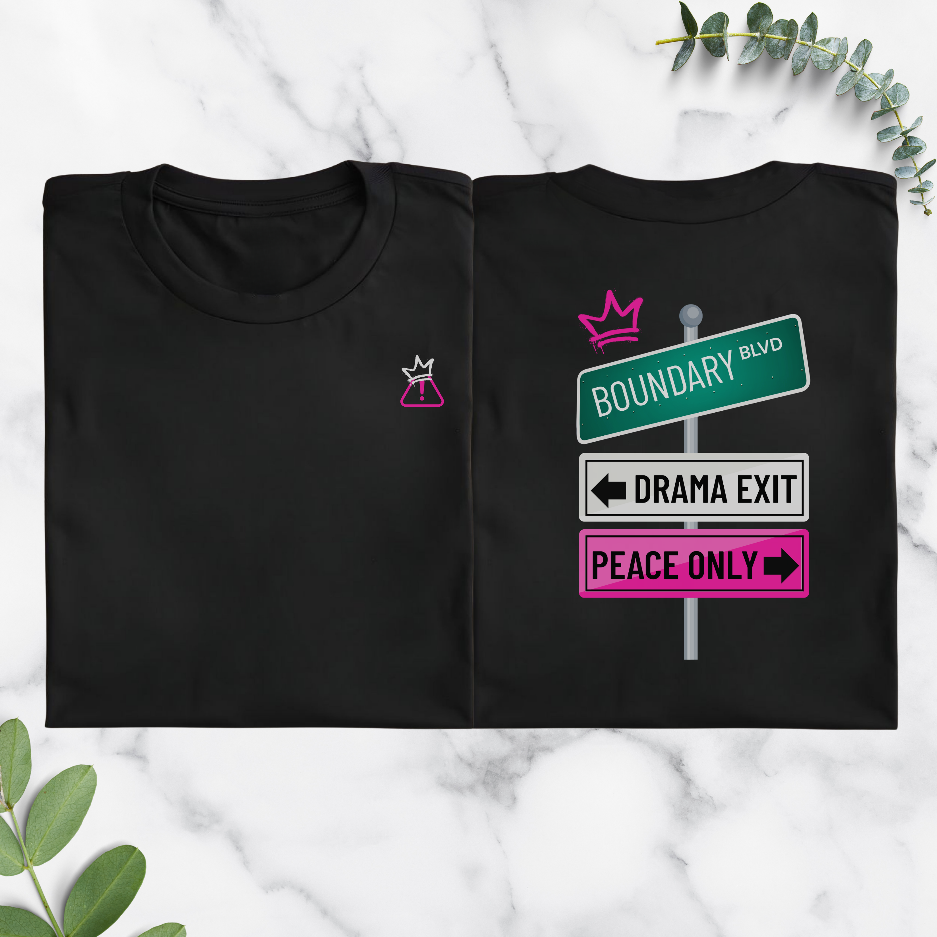 Boundary Blvd Tee – Drama Exit, Peace Only