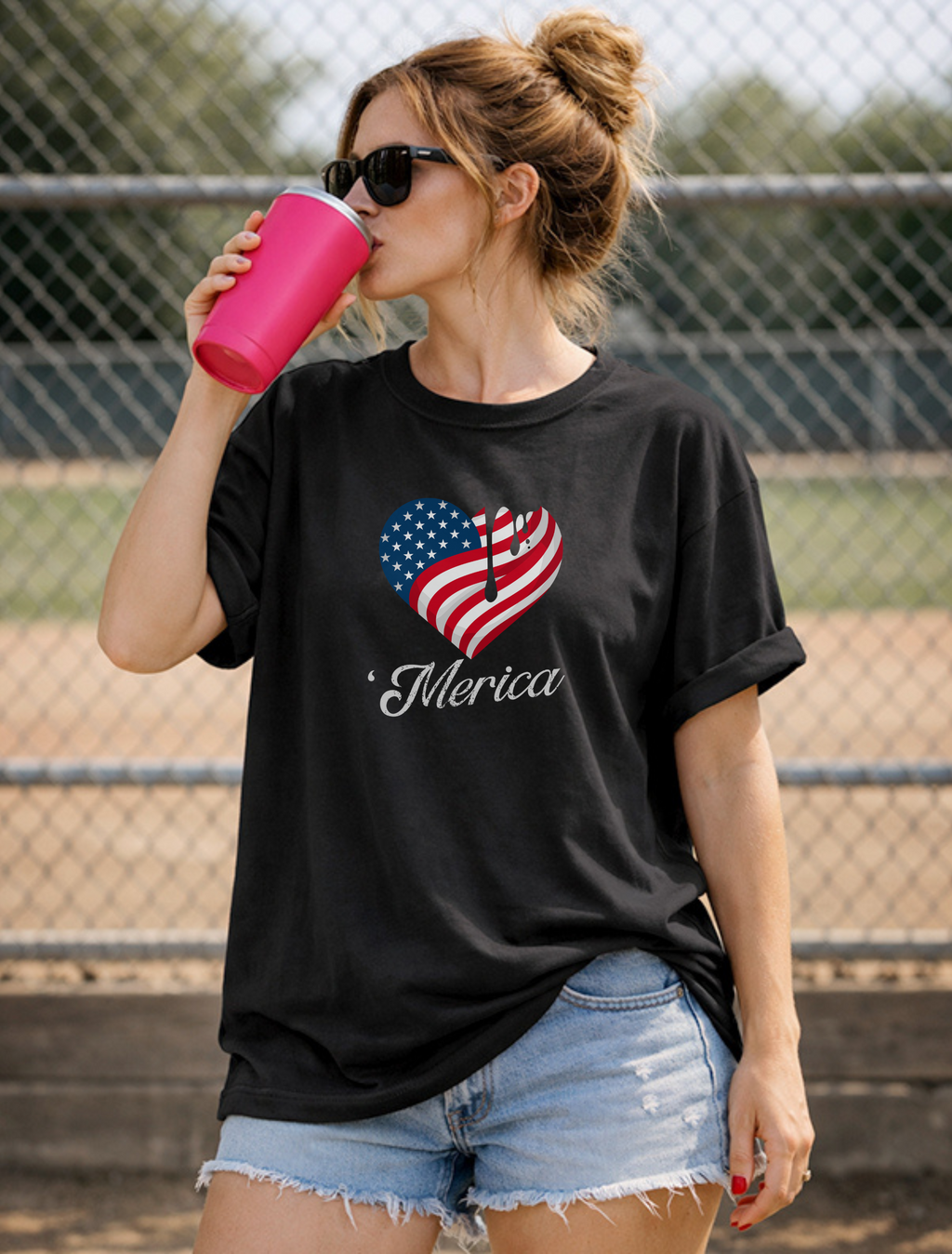'Merica Drip Heart Patriotic Tee | USa Flag Graphic Shirt