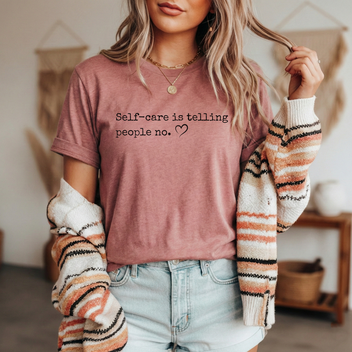 Self-Care is Telling People No. Bella + Canvas Tee