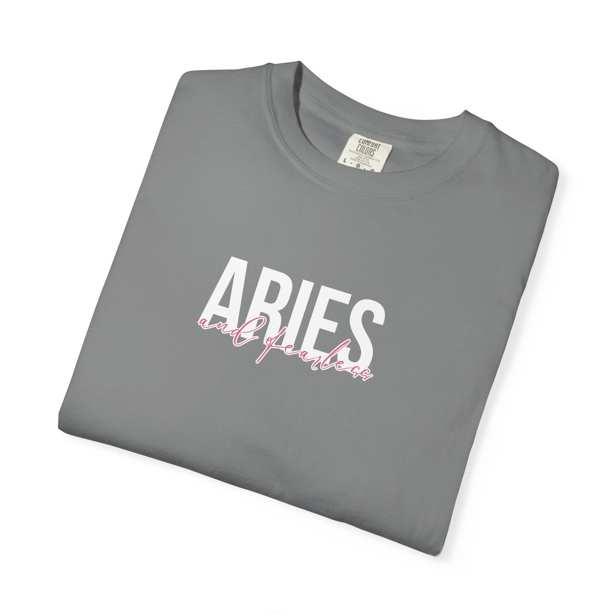♈ Aries and Fearless — Comfort Colors Tee