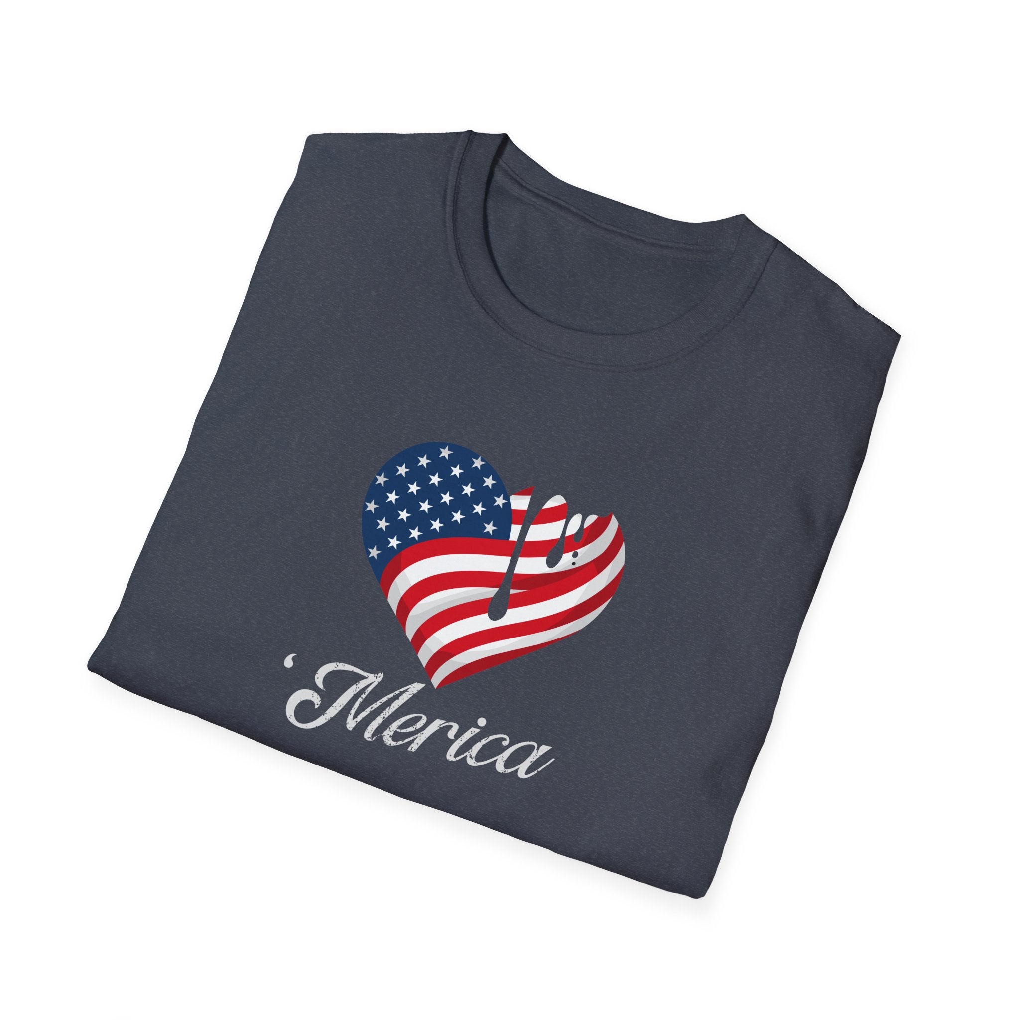 'Merica Drip Heart Patriotic Tee | USa Flag Graphic Shirt