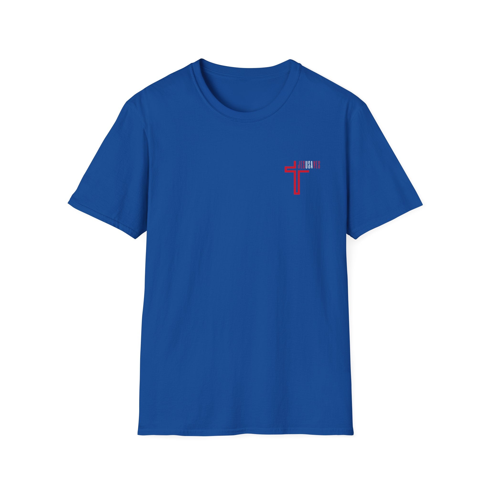 Jesus Saves USA Cross Tee | Gildan Softstyle® 64000