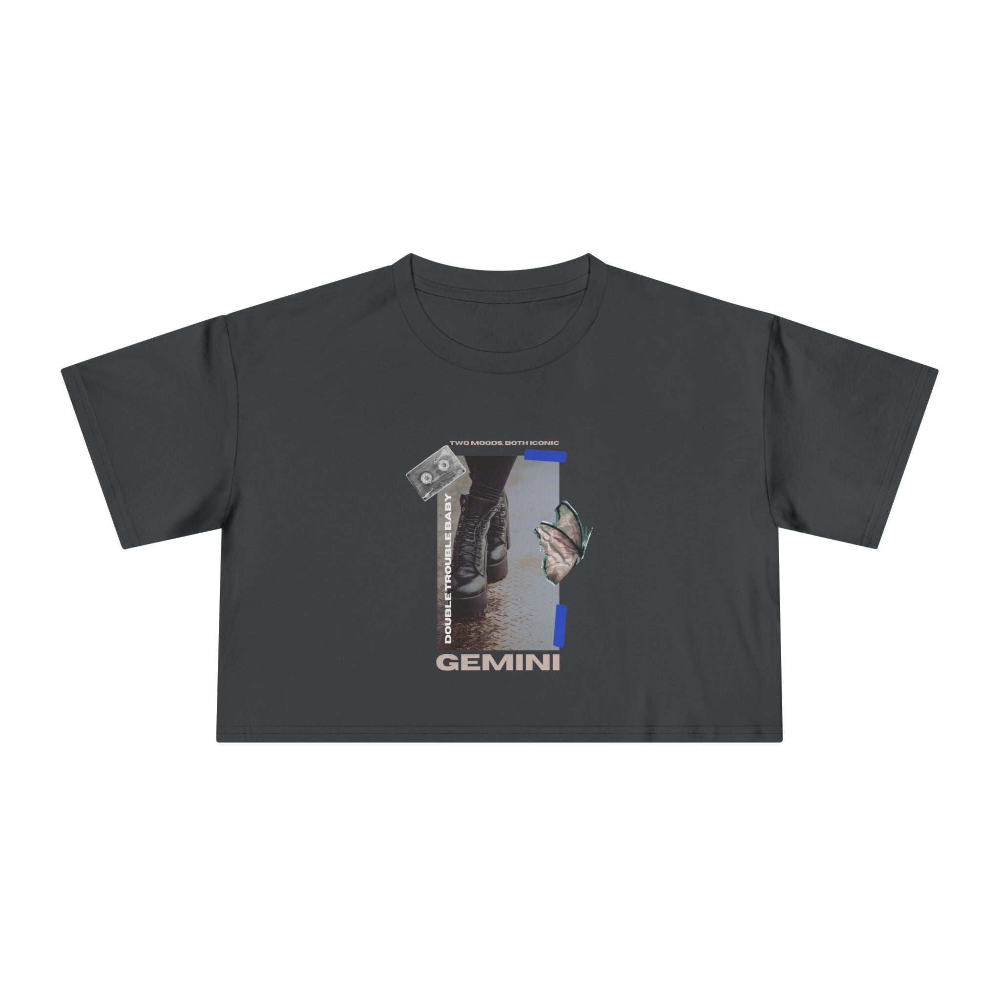 Double the Trouble Gemini Crop Tee