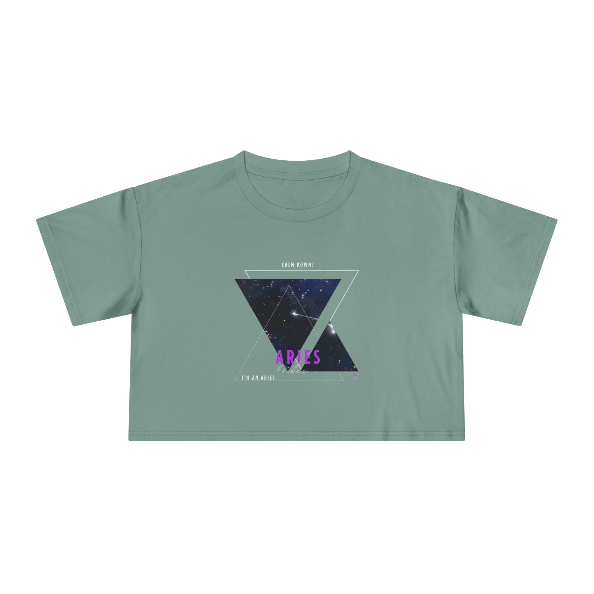 ♈ Calm Down? I'm an Aries - Women's Crop Tee