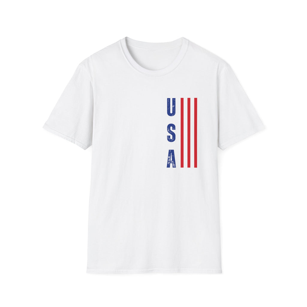 USA Vertical Stripe Tee | Gildan Softstyle® 64000