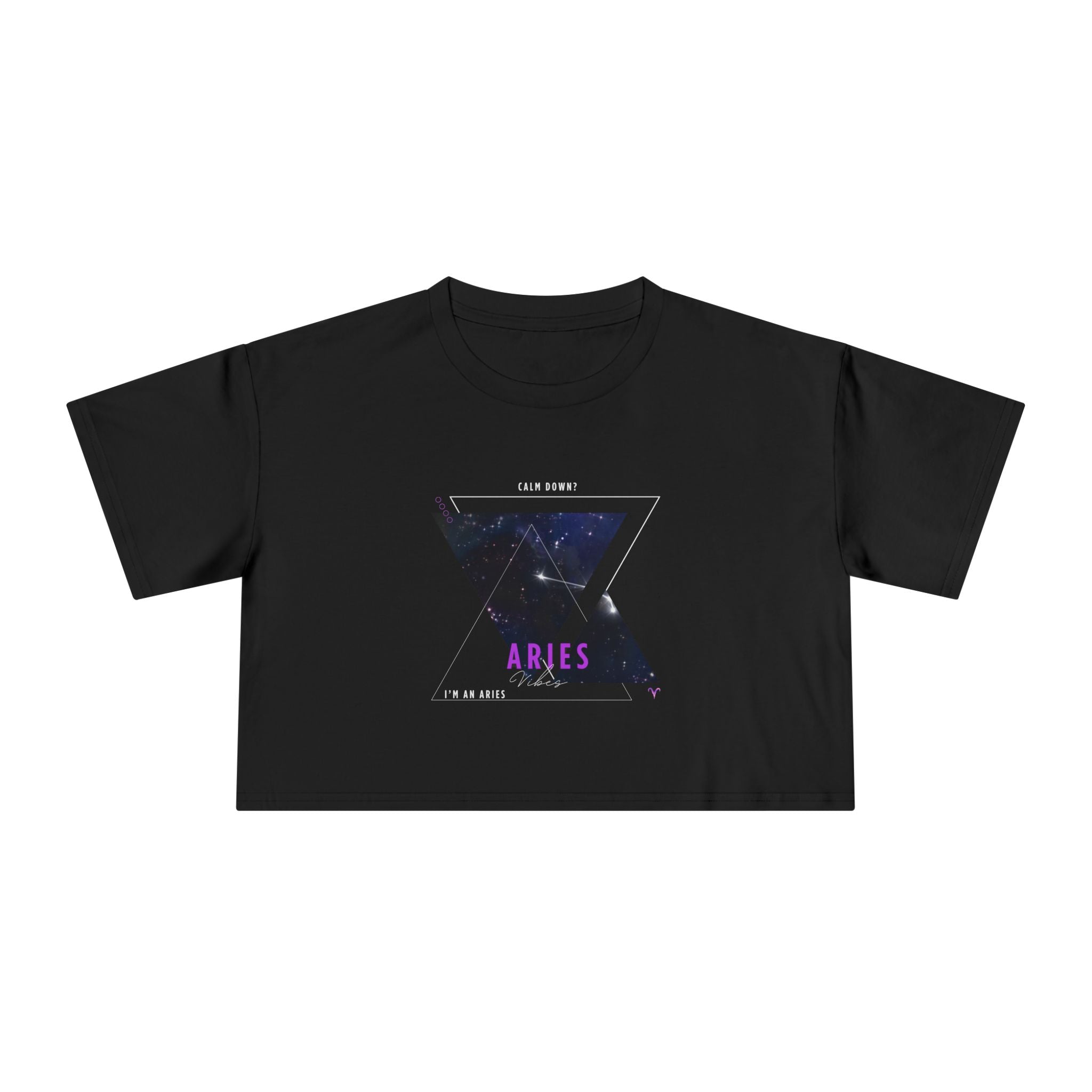 ♈ Calm Down? I'm an Aries - Women's Crop Tee