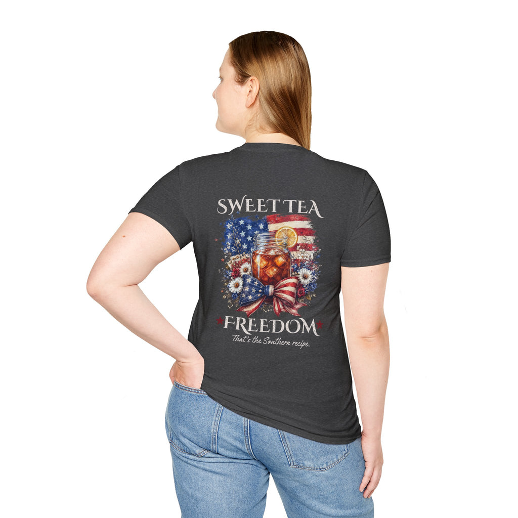 Sweet Tea & Freedom – Patriotic Southern Tee