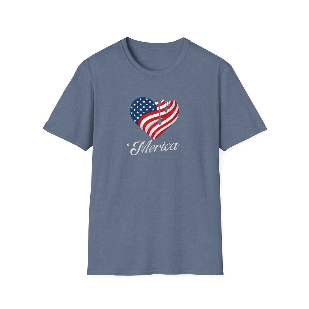 'Merica Drip Heart Patriotic Tee | USa Flag Graphic Shirt