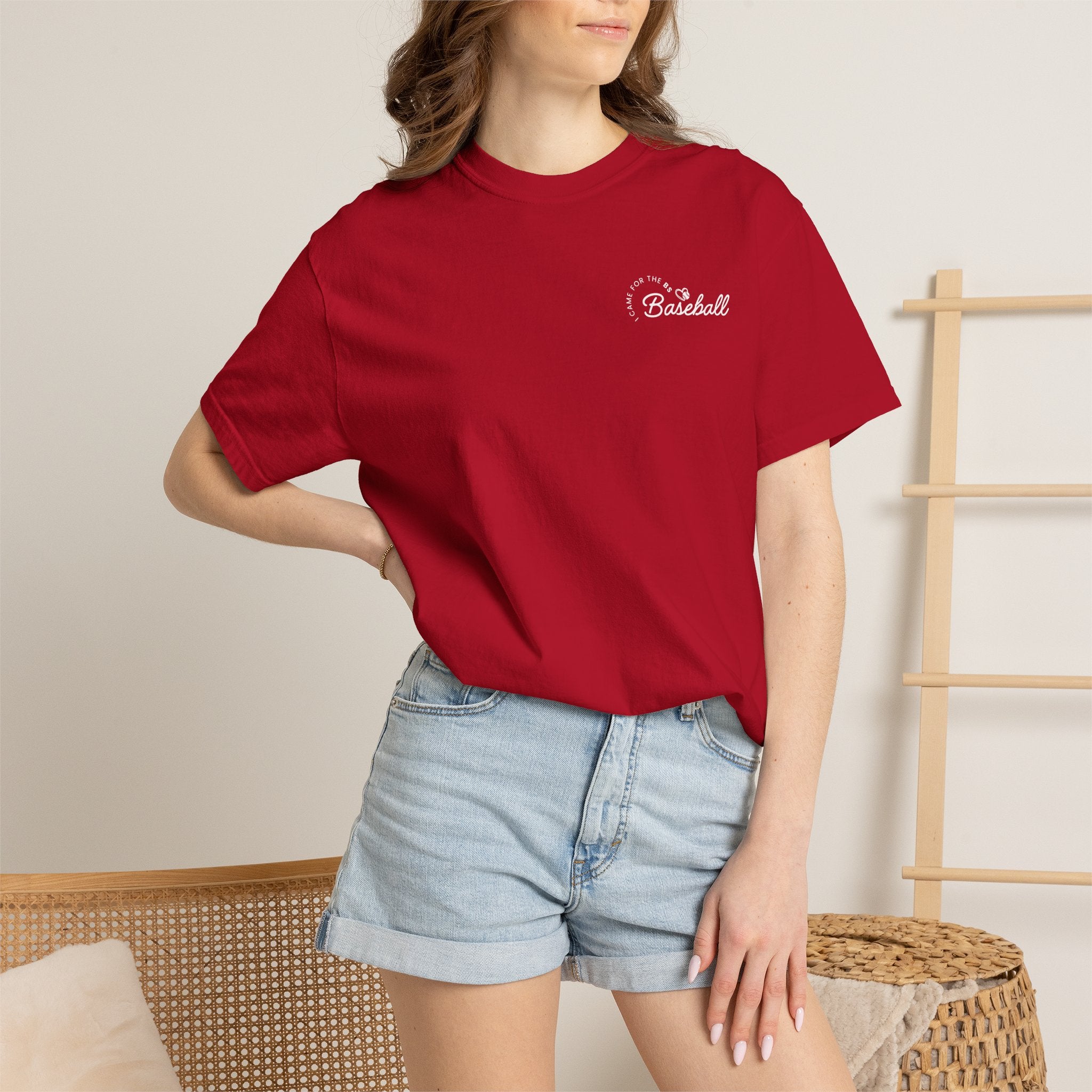 I Came For The BS - Baseball Comfort Colors Tee
