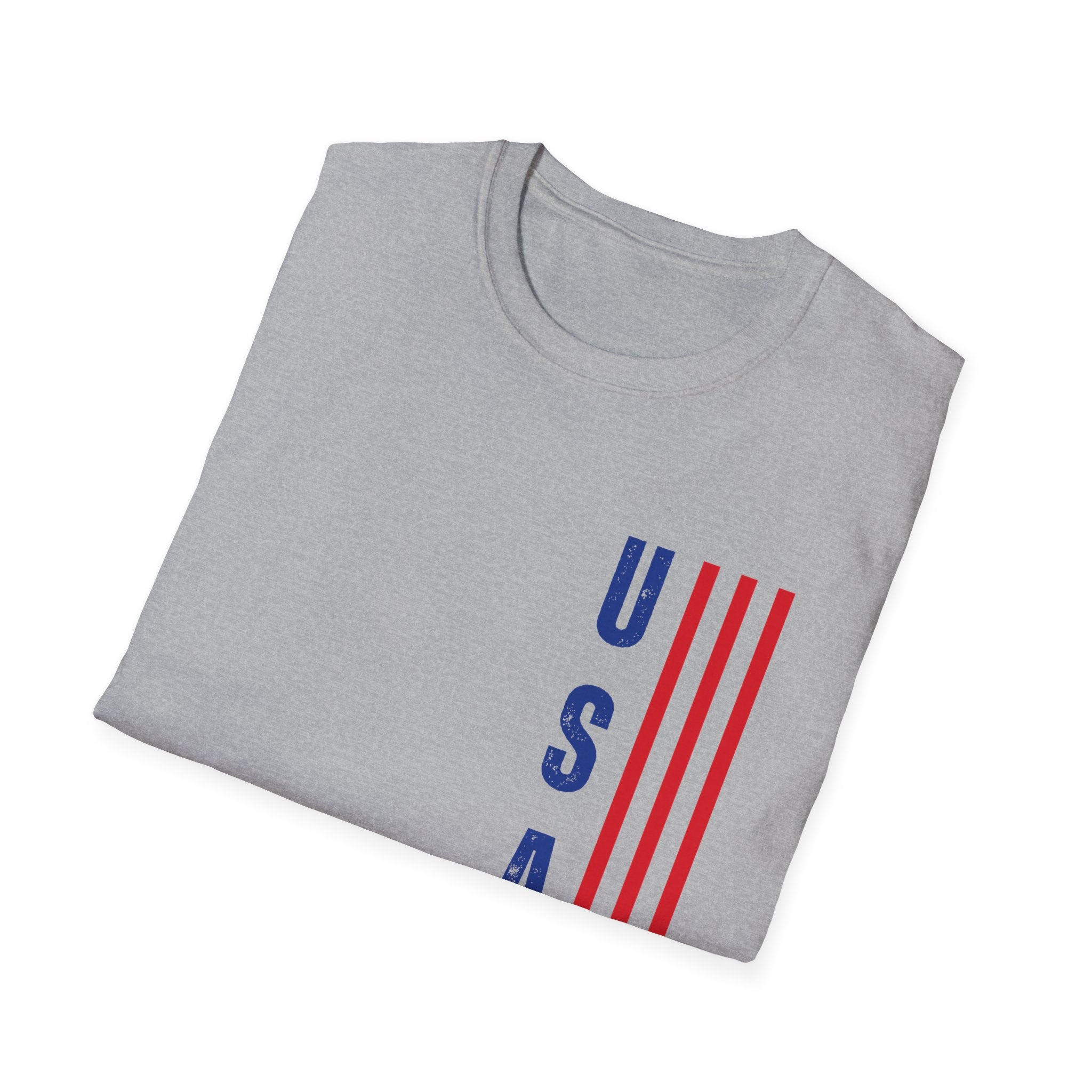 USA Vertical Stripe Tee | Gildan Softstyle® 64000