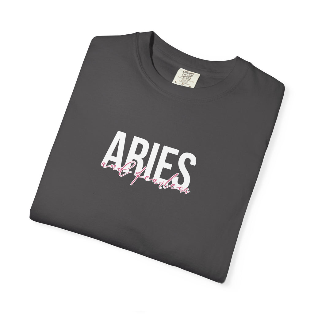 ♈ Aries and Fearless — Comfort Colors Tee