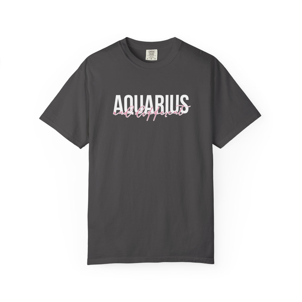 ♒ Aquarius and Different — Comfort Colors Tee