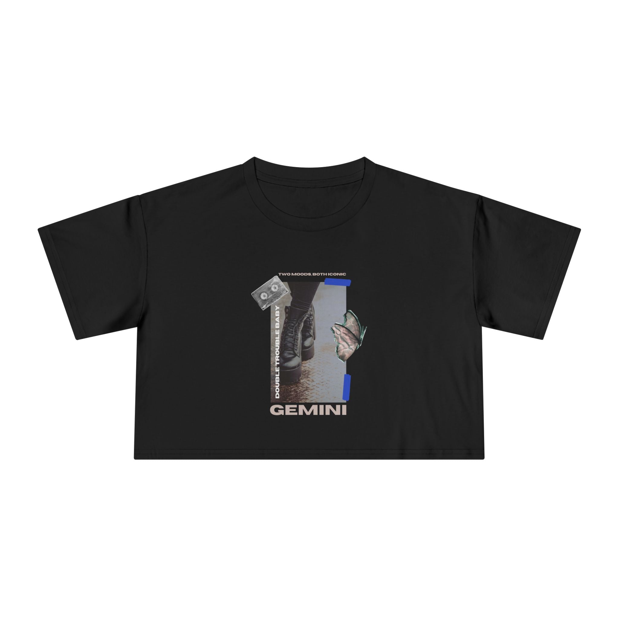 Double the Trouble Gemini Crop Tee
