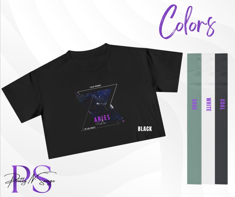 ♈ Calm Down? I'm an Aries - Women's Crop Tee