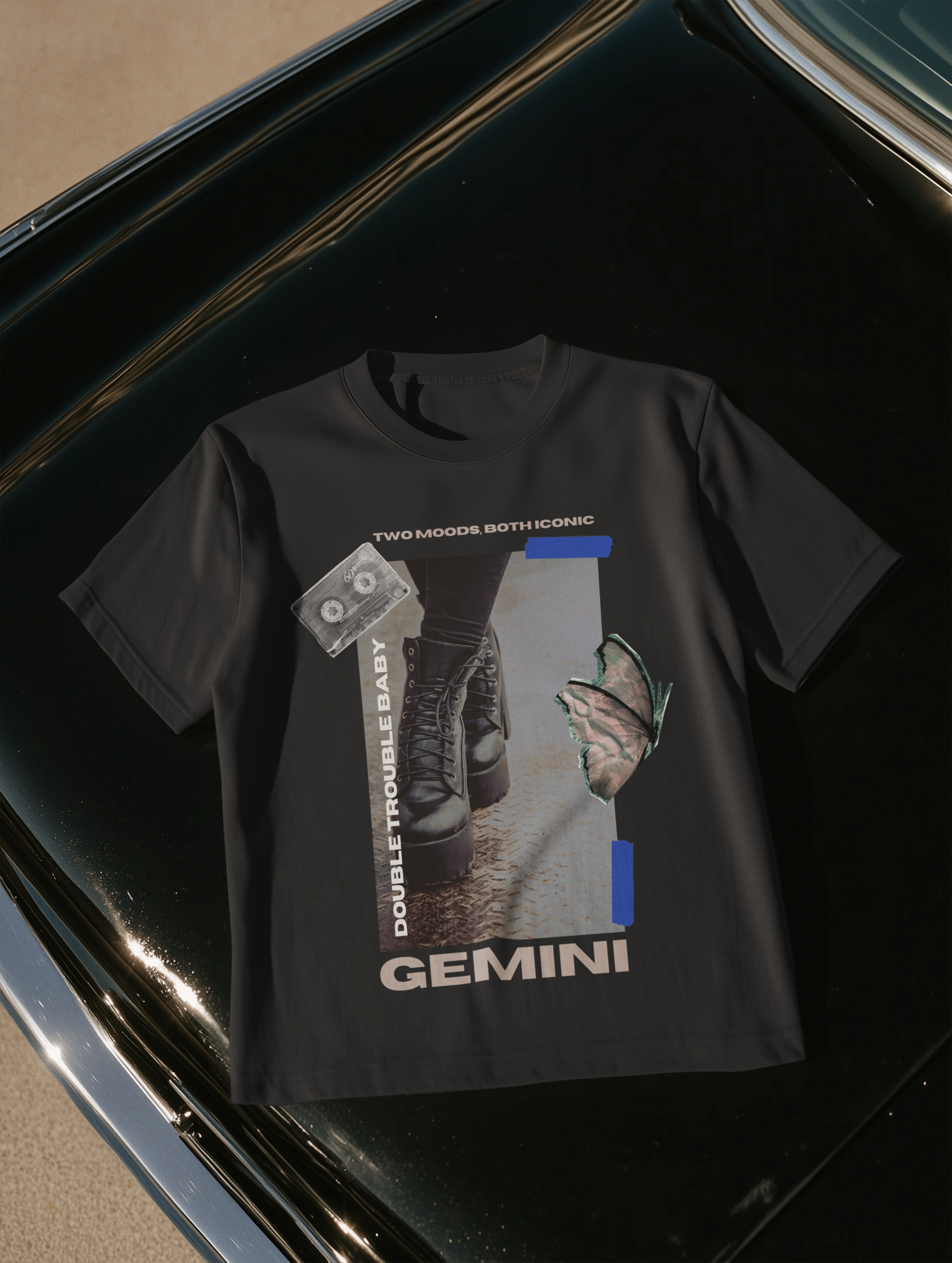 Double the Trouble Gemini Crop Tee