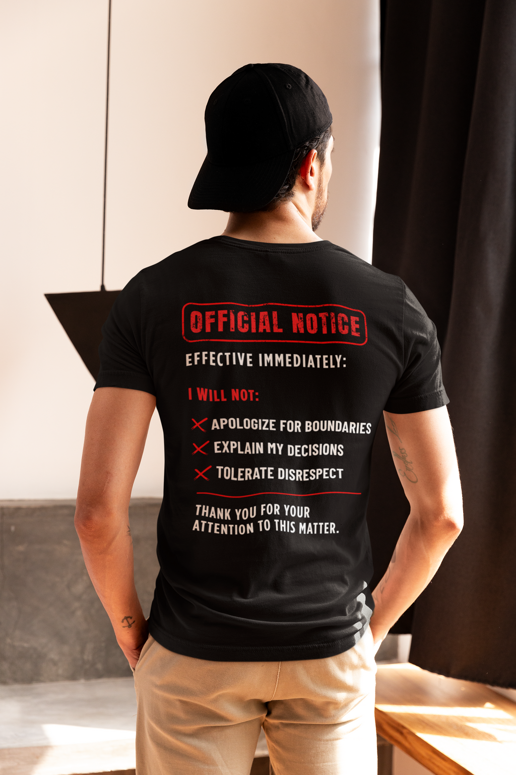 Men's Graphic Tee - Not Apologizing – Boundaries in Bold