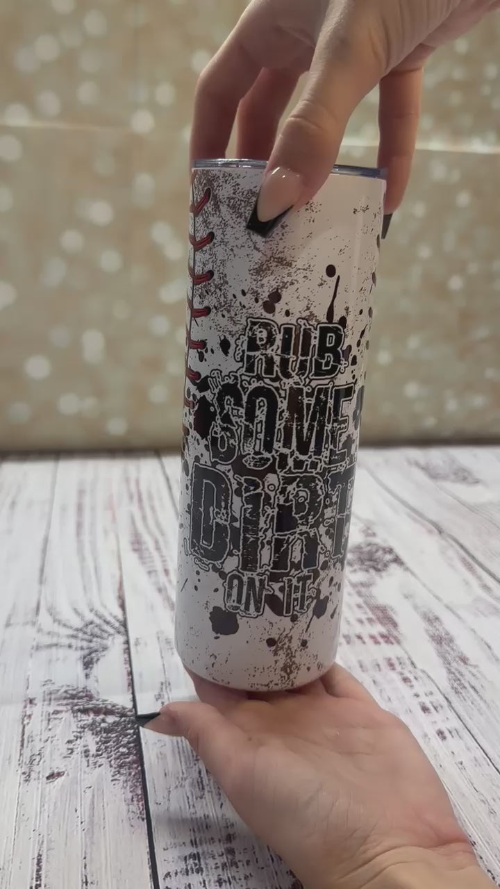 Baseball 20oz Stainless Steel Tumbler -Handmade